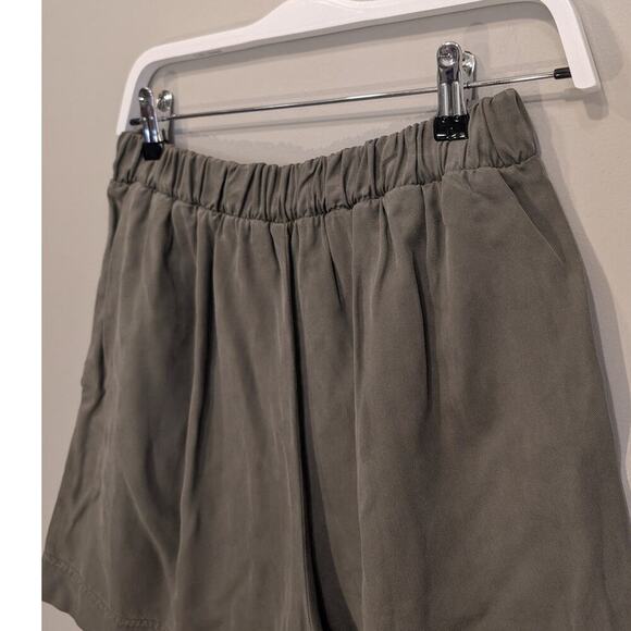 Nation LTD Shorts Pleated Elastic Waist Pockets Neutral Lightweight - Size S - Picture 4 of 5